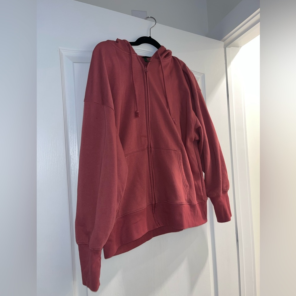 Pink zip up hoodie